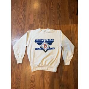 Denver Broncos White Tail Gate Crewneck Size Medium
